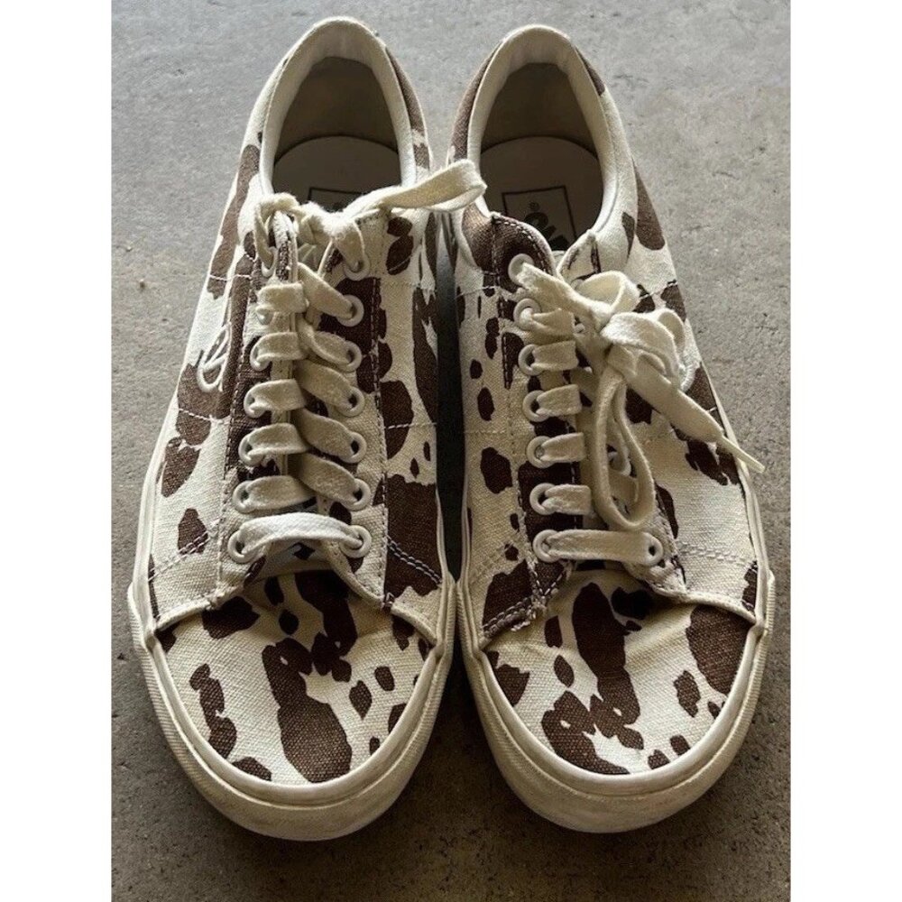 Vans Sid DX Anaheim Factory free range Cow Print Canvas Shoes Mens 8 Women’s 9.5